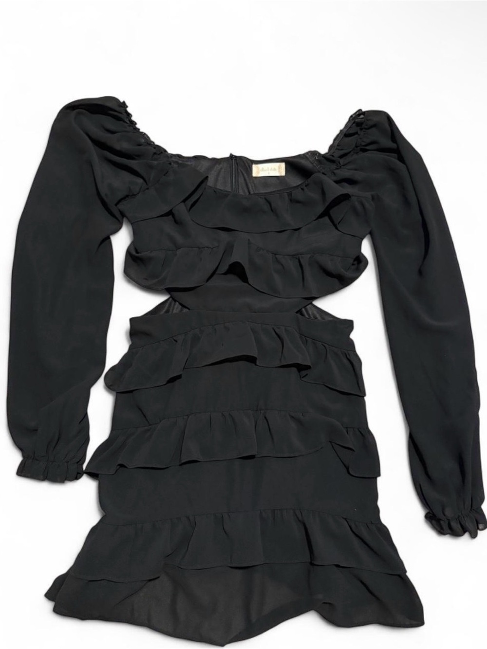 Altar'd State Black Ruffle Dress